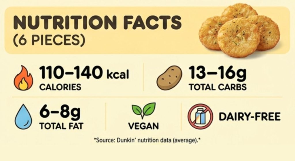 dunkin hash brown calories