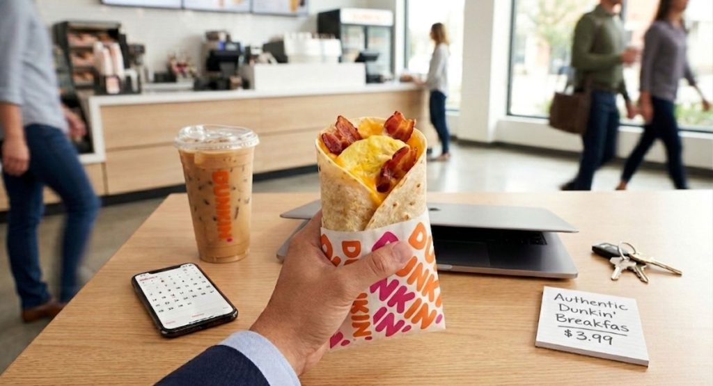 wake up wrap at dunkin donuts