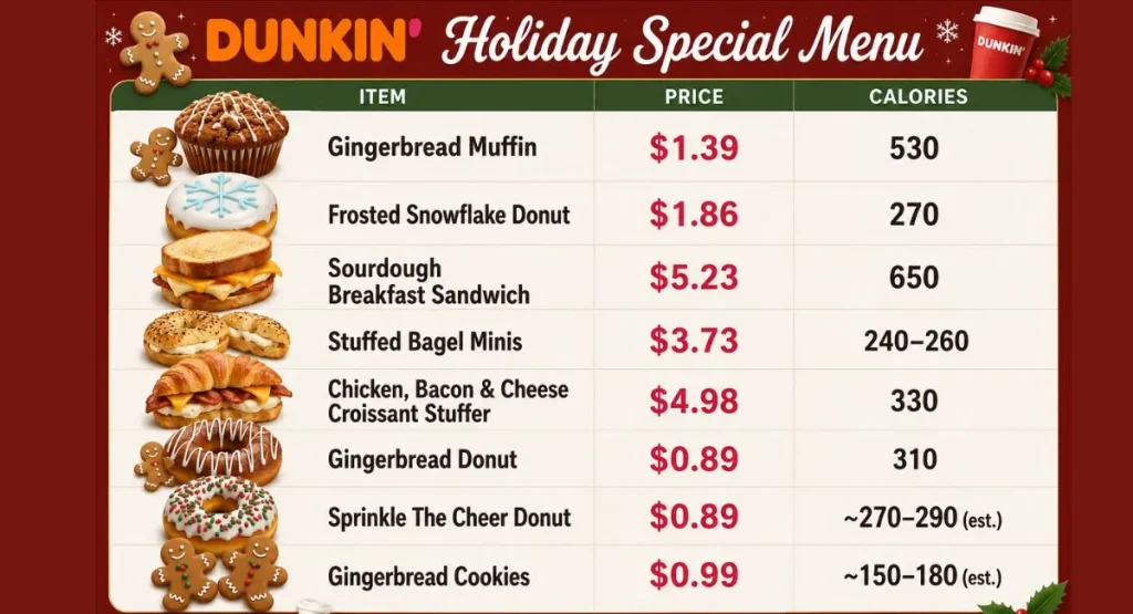  Dunkin Holiday Menu Special Menu