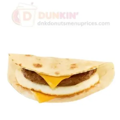 dunkin turkey sausage egg and cheese wake up wrap